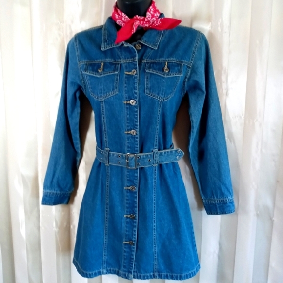 CUTE DENIM DRESS - Picture 1 of 4